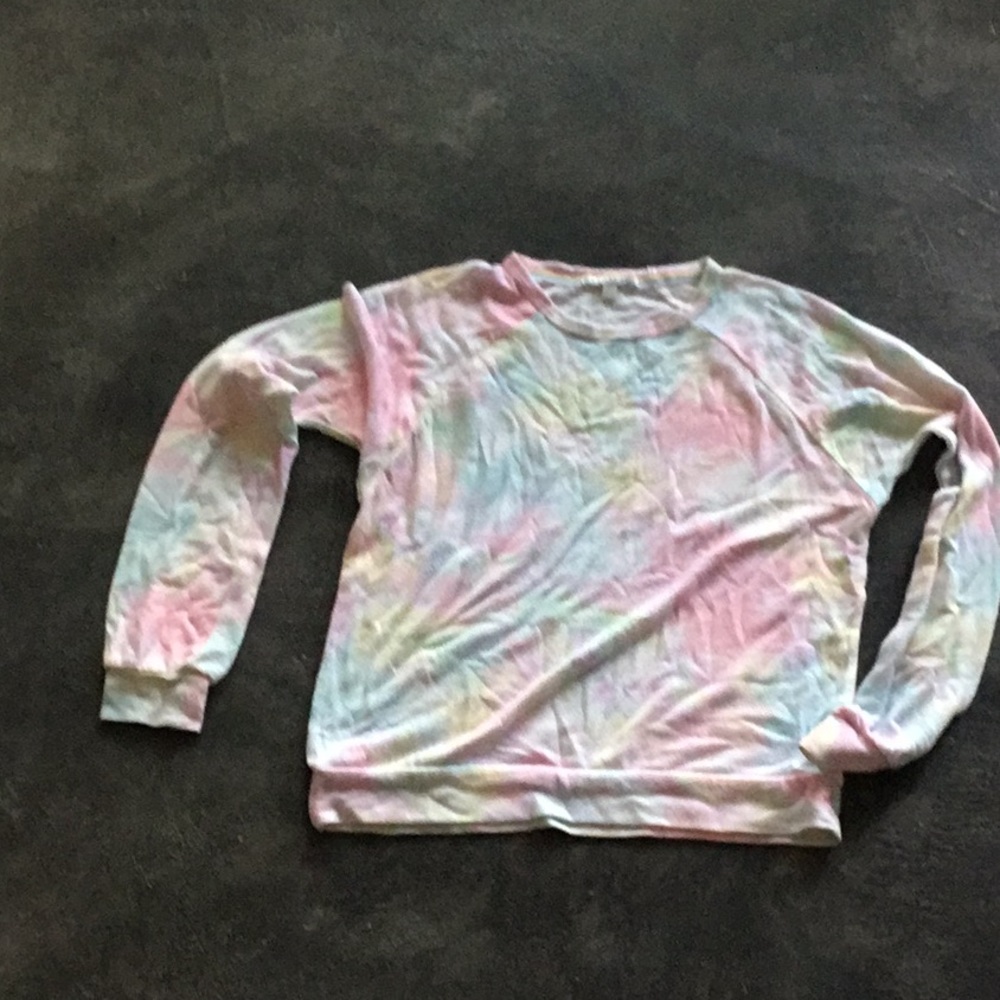 pj salvage pajama shirt rainbow